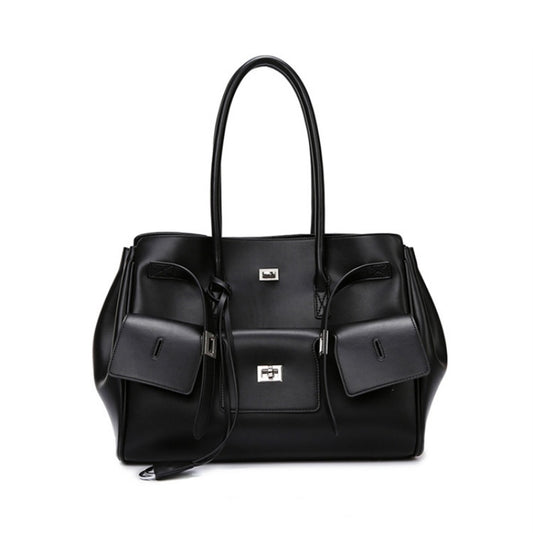 Black Large Capacity Shoulder Bag