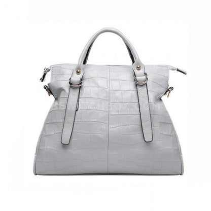 Stone Grain Leather Satchel