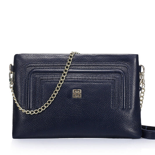 Chain is pure color one shoulder hand bag