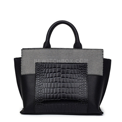 Crocodile Embossed Wing Satchel