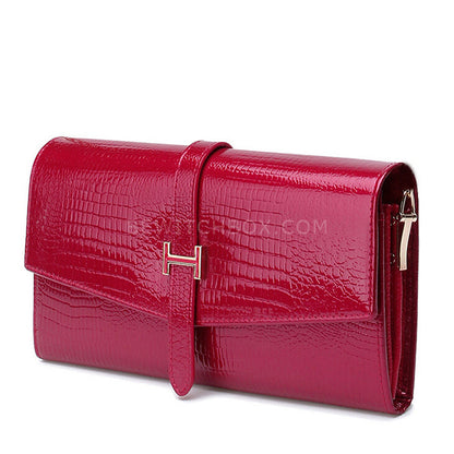 Crocodile pattern shoulder bag evening bag