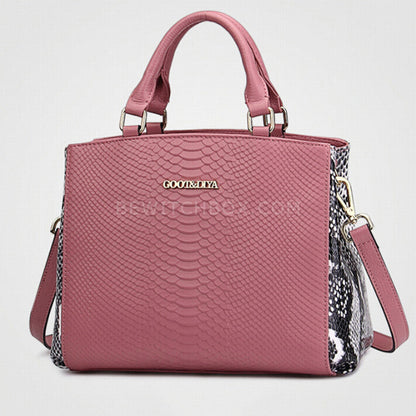 Contrast Serpentine Handbag