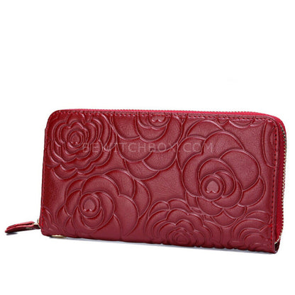 Embossed pattern ladies clutch bag