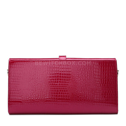 Crocodile pattern shoulder bag evening bag