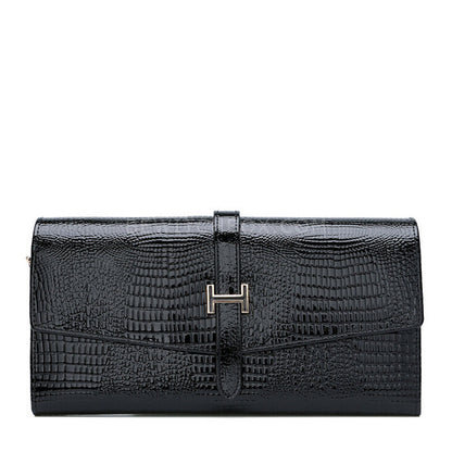 Crocodile pattern shoulder bag evening bag