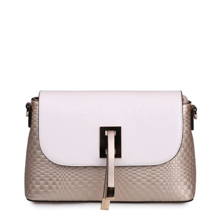 Contrast Weave Handbag